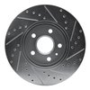 E-Line Drilled & Slotted Silver Brake Rotor, 2008-2014 GM, Position: Front Left - image 4