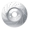E-Line Drilled & Slotted Silver Brake Rotor, 2008-2014 GM, Position: Front Right - image 2