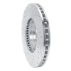 E-Line Drilled & Slotted Silver Brake Rotor, 2008-2014 GM, Position: Front Right - image 3
