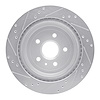 E-Line Drilled & Slotted Silver Brake Rotor, 2008-2014 GM, Position: Rear Right - image 1