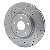 E-Line Drilled & Slotted Silver Brake Rotor, 2008-2017 GM, Position: Front Left - image 1