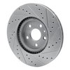 E-Line Drilled & Slotted Silver Brake Rotor, 2008-2017 GM, Position: Front Left - image 2