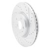 E-Line Drilled & Slotted Silver Brake Rotor, 2008-2017 GM, Position: Front Right - image 2