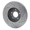 E-Line Drilled & Slotted Silver Brake Rotor, 2009-2011 GM, Position: Front Left - image 2