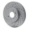 E-Line Drilled & Slotted Silver Brake Rotor, 2009-2011 GM, Position: Front Left - image 3