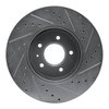 E-Line Drilled & Slotted Silver Brake Rotor, 2009-2011 GM, Position: Front Left - image 4