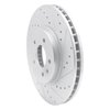 E-Line Drilled & Slotted Silver Brake Rotor, 2009-2011 GM, Position: Front Right - image 2