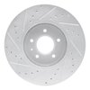 E-Line Drilled & Slotted Silver Brake Rotor, 2009-2011 GM, Position: Front Right - image 3