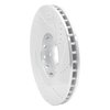 E-Line Drilled & Slotted Silver Brake Rotor, 2009-2015 GM, Position: Front Left - image 2