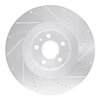 E-Line Drilled & Slotted Silver Brake Rotor, 2009-2015 GM, Position: Front Left - image 3