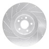 E-Line Drilled & Slotted Silver Brake Rotor, 2009-2015 GM, Position: Front Right - image 2
