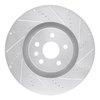 E-Line Drilled & Slotted Silver Brake Rotor, 2009-2015 GM, Position: Front Right - image 3