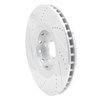 E-Line Drilled & Slotted Silver Brake Rotor, 2009-2015 GM, Position: Front Right - image 4