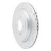 E-Line Drilled & Slotted Silver Brake Rotor, 2013-2019 GM, Position: Rear Left - image 3