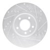 E-Line Drilled & Slotted Silver Brake Rotor, Fits Select GM, Position: Front Left - image 2