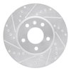 E-Line Drilled & Slotted Silver Brake Rotor, Fits Select GM, Position: Front Left - image 3