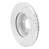 E-Line Drilled & Slotted Silver Brake Rotor, Fits Select GM, Position: Front Right - image 1
