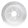 E-Line Drilled & Slotted Silver Brake Rotor, 2013-2019 GM, Position: Rear Right - image 2