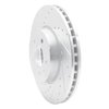 E-Line Drilled & Slotted Silver Brake Rotor, Fits Select GM, Position: Front Left - image 2