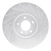 E-Line Drilled & Slotted Silver Brake Rotor, Fits Select GM, Position: Front Left - image 4