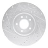 E-Line Drilled & Slotted Silver Brake Rotor, Fits Select GM, Position: Front Right - image 4