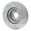 E-Line Drilled & Slotted Silver Brake Rotor, Fits Select GM, Position: Front Left - image 3