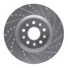 E-Line Drilled & Slotted Silver Brake Rotor, Fits Select GM, Position: Front Right - image 2