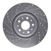 E-Line Drilled & Slotted Silver Brake Rotor, Fits Select GM, Position: Front Right - image 3