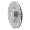 E-Line Drilled & Slotted Silver Brake Rotor, Fits Select GM, Position: Front Right - image 4