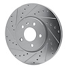 E-Line Drilled & Slotted Silver Brake Rotor, 2014-2019 GM, Position: Front Left - image 1