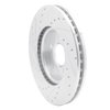E-Line Drilled & Slotted Silver Brake Rotor, 2014-2019 GM, Position: Front Right - image 3