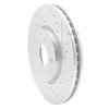 E-Line Drilled & Slotted Silver Brake Rotor, 2014-2019 GM, Position: Front Right - image 4