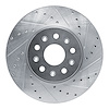 E-Line Drilled & Slotted Silver Brake Rotor, 2014-2020 GM, Position: Front Right - image 1