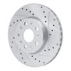 E-Line Drilled & Slotted Silver Brake Rotor, 2014-2020 GM, Position: Front Right - image 2