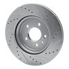 E-Line Drilled & Slotted Silver Brake Rotor, 2016-2020 GM, Position: Rear Left - image 3