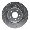E-Line Drilled & Slotted Silver Brake Rotor, 2016-2020 GM, Position: Rear Left - image 4