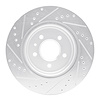 E-Line Drilled & Slotted Silver Brake Rotor, 2016-2020 GM, Position: Rear Right - image 1