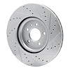 E-Line Drilled & Slotted Silver Brake Rotor, 2016-2020 GM, Position: Front Left - image 1