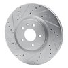 E-Line Drilled & Slotted Silver Brake Rotor, 2016-2020 GM, Position: Front Left - image 3