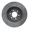 E-Line Drilled & Slotted Silver Brake Rotor, 2004-2009 GM, Position: Front Left - image 3