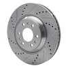 E-Line Drilled & Slotted Silver Brake Rotor, 2004-2009 GM, Position: Front Left - image 4