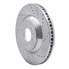 E-Line Drilled & Slotted Silver Brake Rotor, 2004-2009 GM, Position: Front Right - image 1