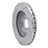 E-Line Drilled & Slotted Silver Brake Rotor, 2004-2009 GM, Position: Front Right - image 2