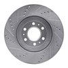 E-Line Drilled & Slotted Silver Brake Rotor, 2004-2009 GM, Position: Front Right - image 4