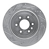 E-Line Drilled & Slotted Silver Brake Rotor, 2004-2009 GM, Position: Rear Left - image 1