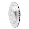 E-Line Drilled & Slotted Silver Brake Rotor, 2010-2016 GM, Position: Rear Left - image 1