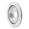 E-Line Drilled & Slotted Silver Brake Rotor, 2010-2016 GM, Position: Rear Left - image 3