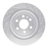 E-Line Drilled & Slotted Silver Brake Rotor, 2010-2016 GM, Position: Rear Left - image 4