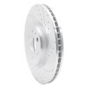E-Line Drilled & Slotted Silver Brake Rotor, 2010-2016 GM, Position: Front Right - image 2