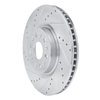 E-Line Drilled & Slotted Silver Brake Rotor, Fits Select GM, Position: Front Left - image 2